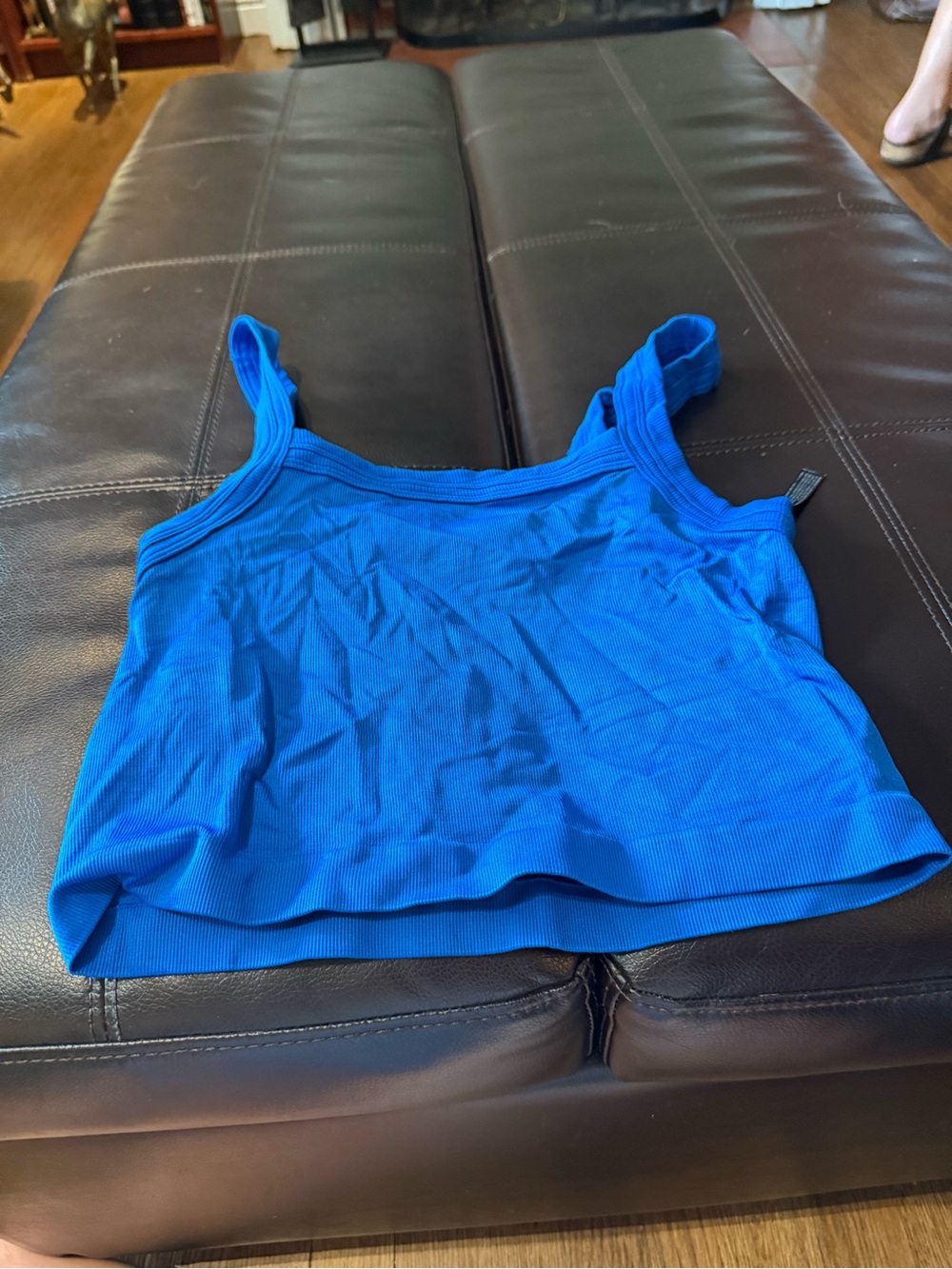 Urban Outfitters Bright Blue Ribbed Cropped Camisole